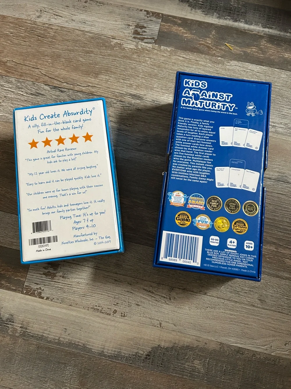 Party Card Game - kids against maturity & kids create absurdity